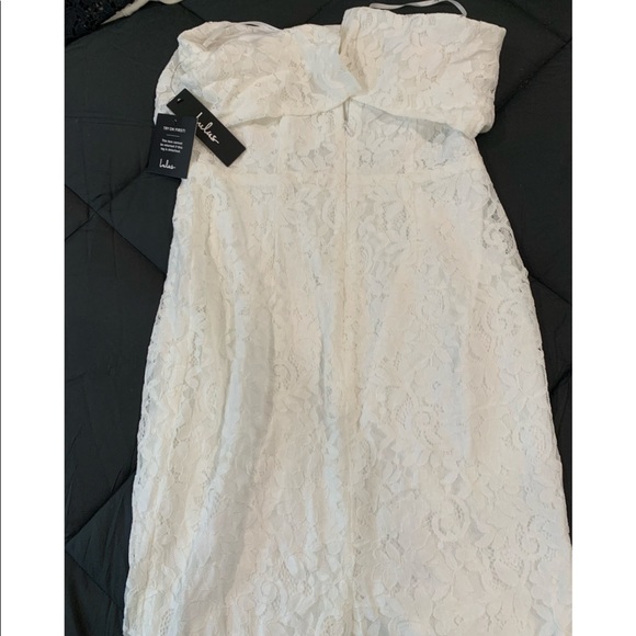 NWT Lulus White Lace Midi Dress 🤍 - Picture 5 of 6